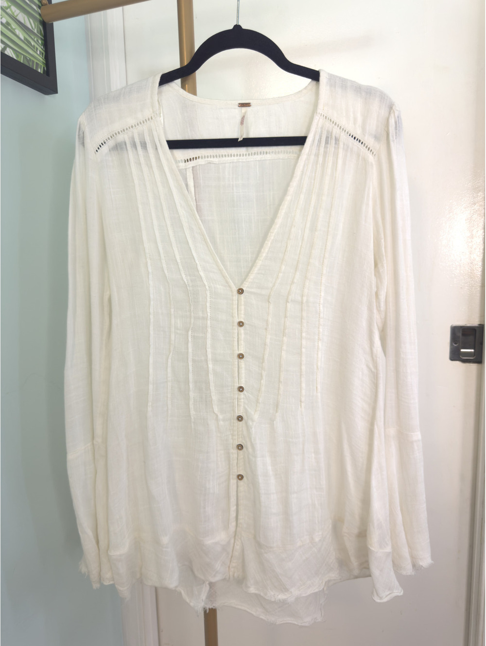 Free People Greta Gauze Top